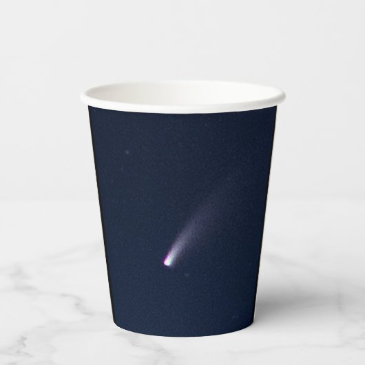 Comet NEOWISE in Night Sky Pappbecher (Rückseite)