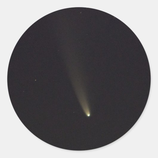 Comet NEOWISE in Night Sky Runder Aufkleber (Vorderseite)