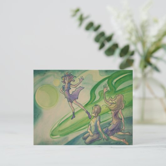 Comet Passerby Postkarte (Stehend Vorderseite)