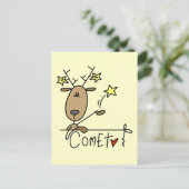 Comet-Rentier-T-Shirts und Geschenke Postkarte (Stehend Vorderseite)