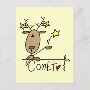 Comet-Rentier-T-Shirts und Geschenke Postkarte