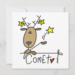 Comet Rentier Weihnachts T-Shirts und Geschenke Feiertagskarte