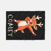 Comet Santas Reindeers Family Matching Outfit Chri Fleecedecke (Vorderseite (Horizontal))