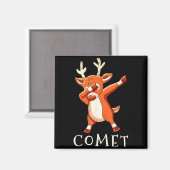 Comet Santas Reindeers Family Matching Outfit Chri Magnet (Vorderseite/Rückseite)