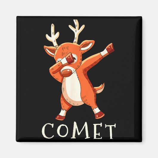 Comet Santas Reindeers Family Matching Outfit Chri Magnet (Vorne)