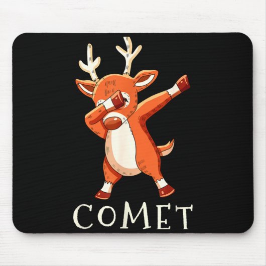Comet Santas Reindeers Family Matching Outfit Chri Mousepad (Vorne)