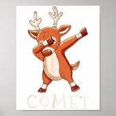 Comet Santas Reindeers Family Matching Outfit Chri Poster (Vorne)
