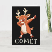 Comet Santas Rentiere Familien-Matching-Outfit Chr Karte (Vorderseite)
