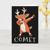 Comet Santas Rentiere Familien-Matching-Outfit Chr Karte (Gelbe Blume)