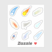 Comet Stickers Aufkleber (Blatt)