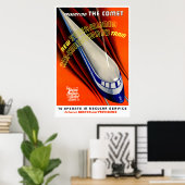 Comet - Vintages Zugplakat Poster (Heimbüro)