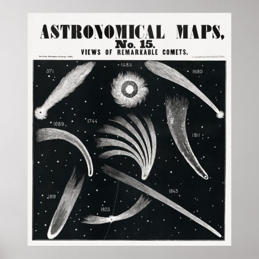 Comets Map Poster (Vorne)