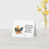 Comfort Butterflies Karte (Gelbe Blume)