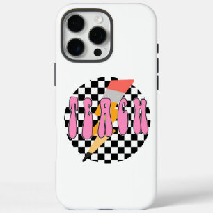 Comfort Colors Checkered Teach Shirt, Retro Stift iPhone 16 Pro Max Hülle
