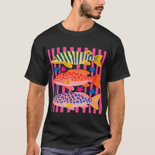 Comfort Colors Gestapelte Fisch Küsten-T-Shirt T-Shirt