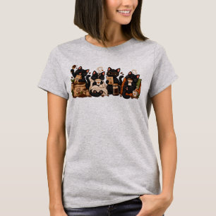 Comfort Colors Schwarze Katze Leseshirt, Süßes Buc T-Shirt