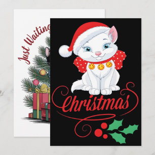 Comfort Colors® Weihnachtsbaum und Katze 2025 Feiertagskarte
