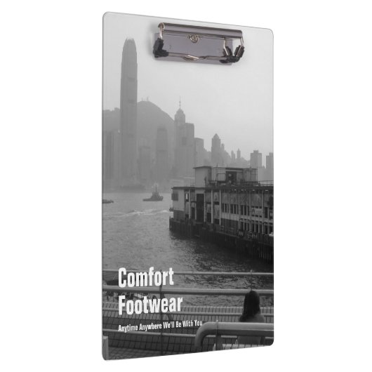 Comfort Footwear in Hong Kong mit Ihrem Namen Klemmbrett (Rechts)