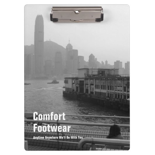 Comfort Footwear in Hong Kong mit Ihrem Namen Klemmbrett (Vorderseite)