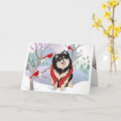 COMFORT & JOY finnische Lapphund Kunstkarten Karte (Gelbe Blume)
