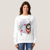 COMFORT & JOY - Finnisches Lapphund-Shirt Sweatshirt (Vorne ganz)