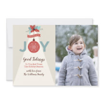 Comfort & Joy Geometric Weihnachtsfotokarte