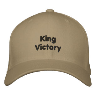 Comfort KING Victory Text Royal Stylish-Hut Khaki Bestickte Baseballkappe