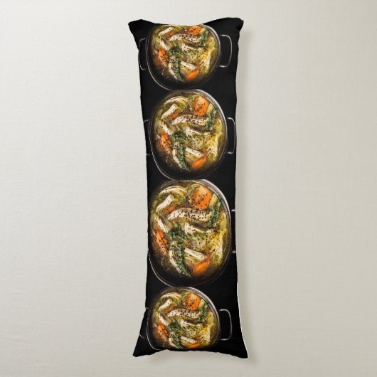 Comfort Kitchen Chicken Soup Body Pillow – Cozy Seitenschläferkissen (Vorderseite Vertikal)