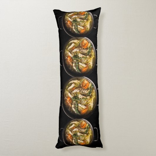Comfort Kitchen Chicken Soup Body Pillow – Cozy Seitenschläferkissen (Rückseite (Vertikal))