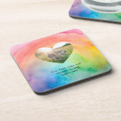 Comfort Remembrance Customizable Pet Sympathy  Getränkeuntersetzer (Linke Seite)
