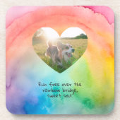 Comfort Remembrance Customizable Pet Sympathy  Getränkeuntersetzer (Vorderseite)