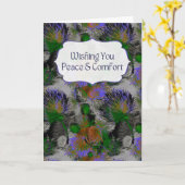 Comfort’s Wishes — Peace & Comfort Sympathy Card Karte (Gelbe Blume)