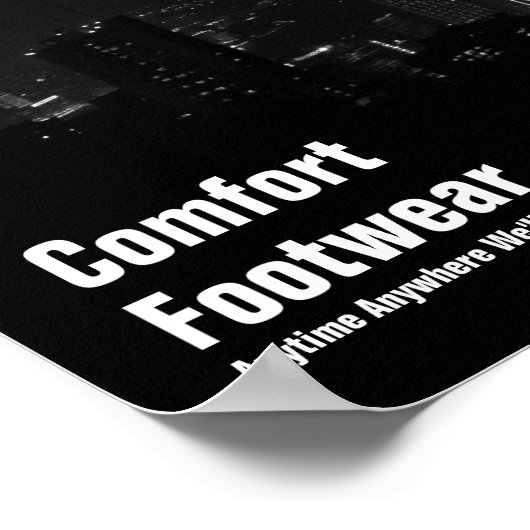 Comfort-Schuhe in Hong Kong Night View Poster (Ecke)