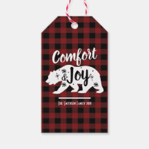 Comfort und Joy Woodland Bär Karierte Geschenketik