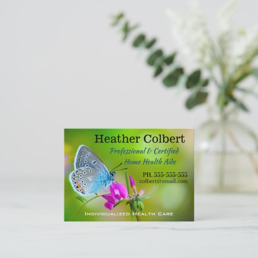 Comfort Wings Caregiver Visitenkarte (Stehend Vorderseite)