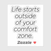 Comfort Zone Custom-Cut Vinyl Sticker (Blatt)