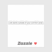 Comfort Zone Custom-Cut Vinyl Sticker (Blatt)