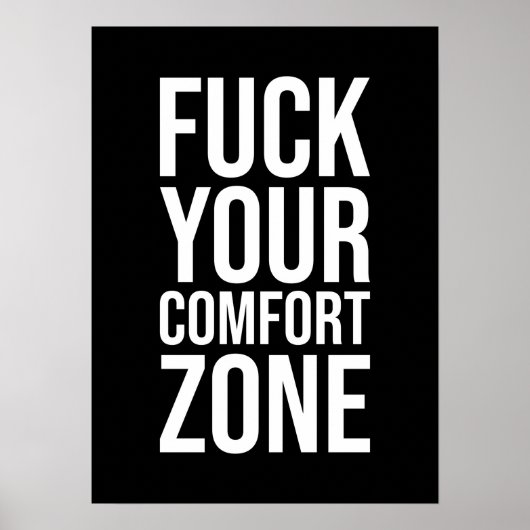 Comfort Zone, Fitnessraum, Hustle, Unternehmer, Er Poster (Vorne)