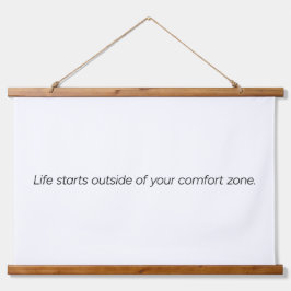 Comfort Zone Holz Topped Wall Tapestory Wandteppich Mit Holzrahmen