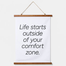 Comfort Zone Holz Topped Wall Tapestory Wandteppich Mit Holzrahmen