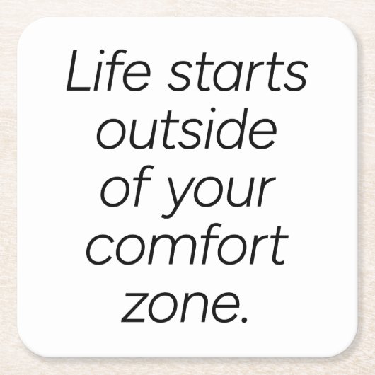 Comfort Zone Paper Untersetzer (Vorderseite)