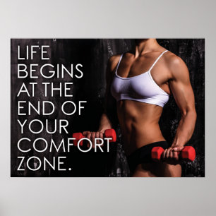 Comfort Zone - Women's Workout Motivierend Poster