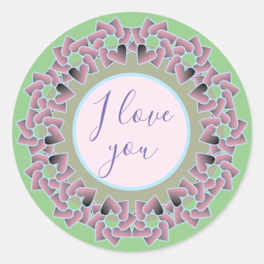 Comfortable and pretty  classic round sticker (Vorderseite)