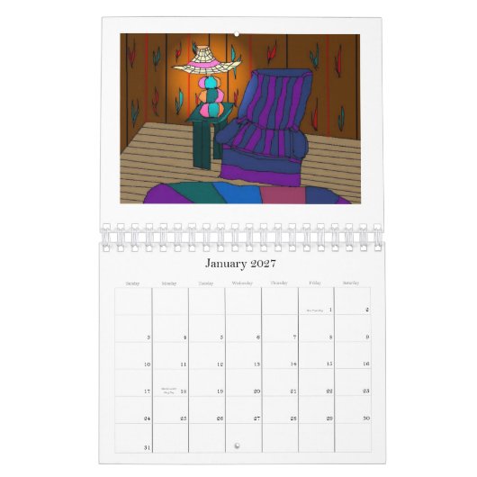 Comfortable Chairs Calendar Kalender (Jan 2027)