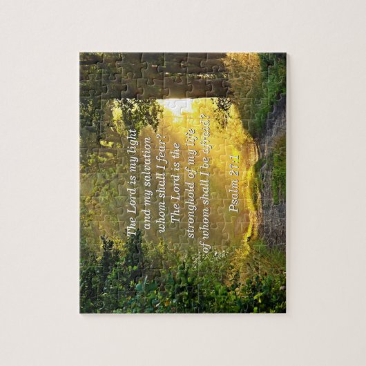 Comforting Bibelverse aus Psalm 27:1 Puzzle (Vertikal)