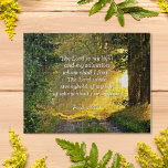 Comforting Bibelverse aus Psalm 27:1 Puzzle<br><div class="desc">Beginnen Sie mit einem Soul-mitreißenden Spaziergang durch die Naturumarmung mit unserem Puzzle des verzauberten Waldweges. Eine ruhige Waldoase, in der sich ein schmaler Weg durch die Bäume schlängelt, die in sanftem Sonnenlicht baden. Wenn Sie diese faszinierende Szene zusammenstellen, spüren Sie die Wärme der Sonnenstrahlen und die Ruhe des Waldes, der...</div>