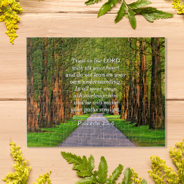 Comforting Bibelverse von Sprichwörtern 3:5-6 Puzzle