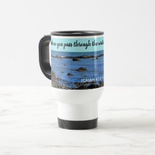 Comforting Bible Verse Foto des Atlantischen Ozean Reisebecher