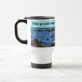 Comforting Bible Verse Foto des Atlantischen Ozean Reisebecher (Links)