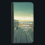 Comforting Bible Verse (John) Samsung Galaxy S5 Geldbeutel Hülle<br><div class="desc">Ermutigend Comforting Bible Verse (John) Geldbeutel mit landschaftlichen Ozean mit Bank Hintergrund. Weitere Informationen im Christlichen Quotes-Shop; Link unten:</div>